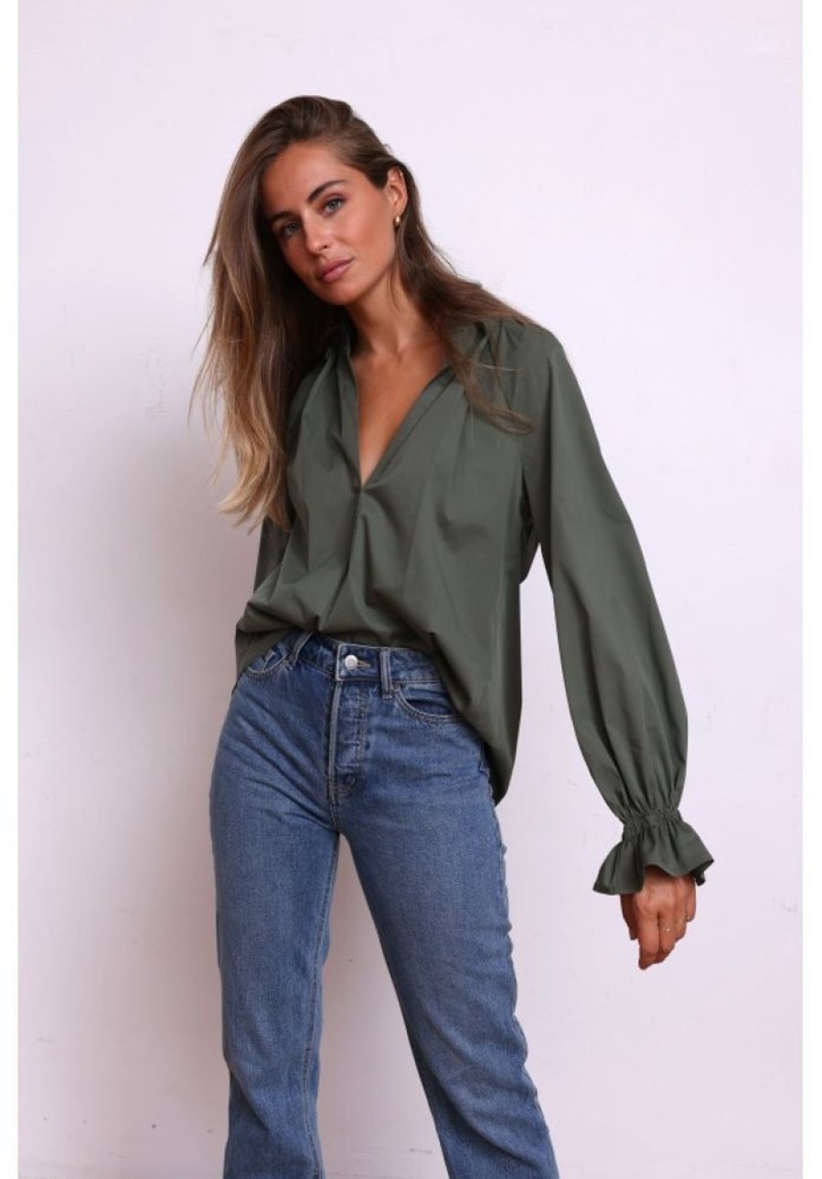 Jane Wood Blouse Lea Kaki | Women