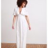 Jane Wood Robe Gloria Voile Blanc Brode | Women