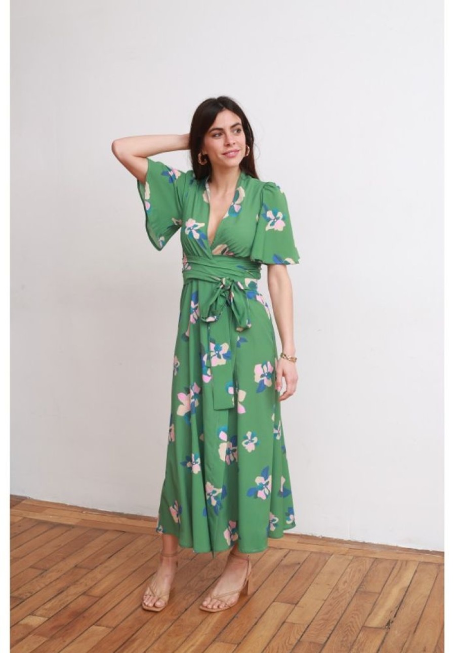 Jane Wood Robe Emma Lima Verte | Women