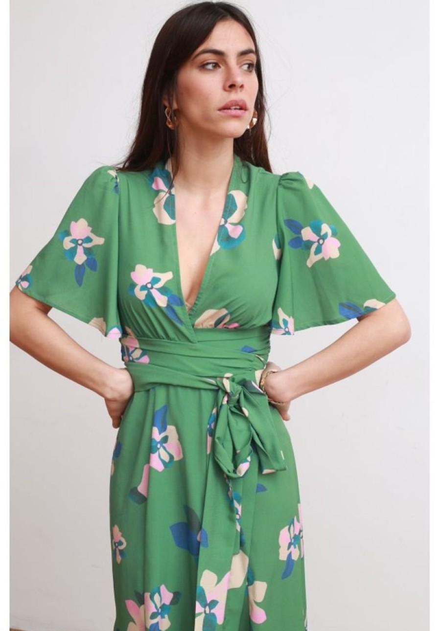 Jane Wood Robe Emma Lima Verte | Women