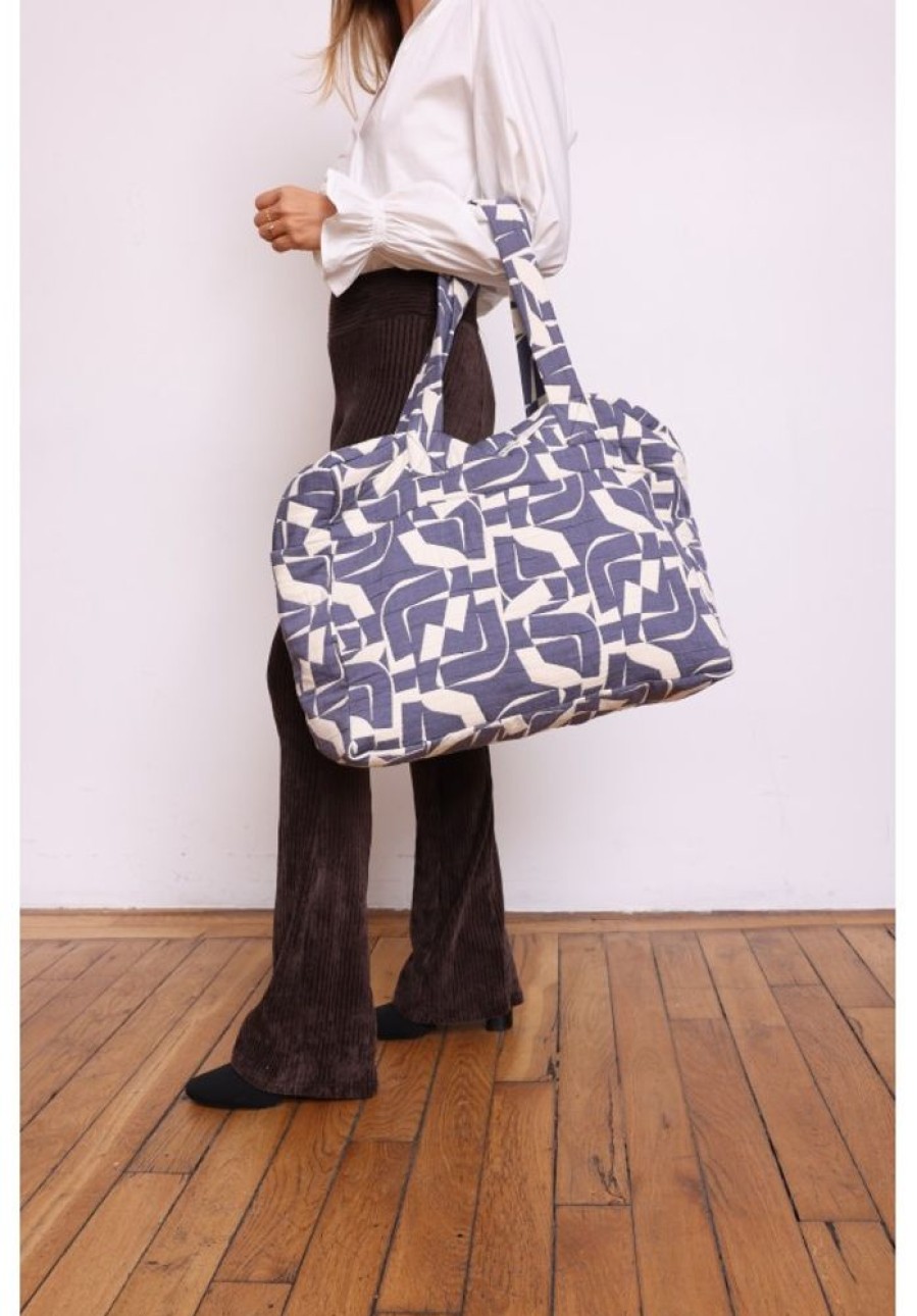 Jane Wood Sac Balthazar Jacquard Bleu | Women