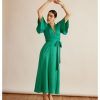 Jane Wood Robe Emma Verte Unie | Women