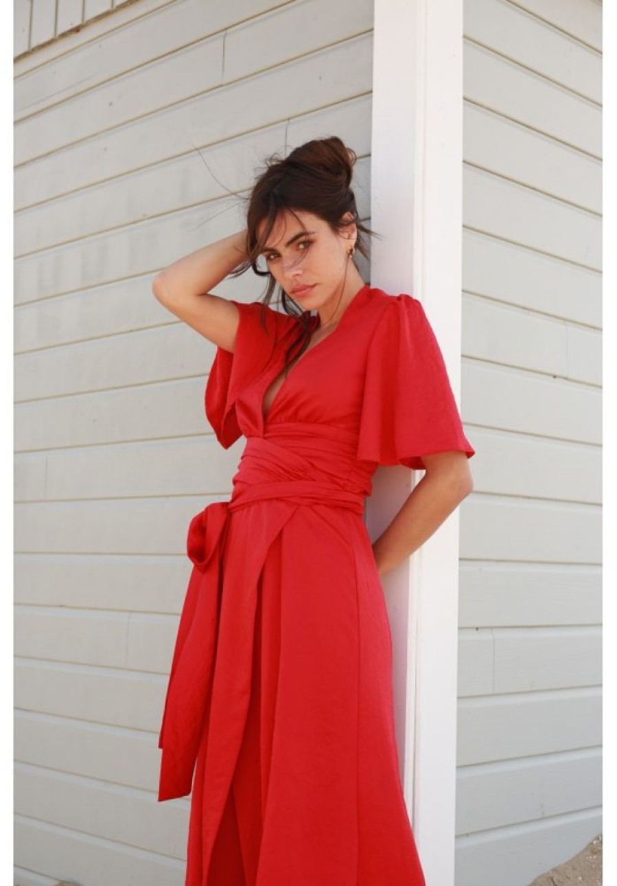 Jane Wood Robe Emma Red | Women