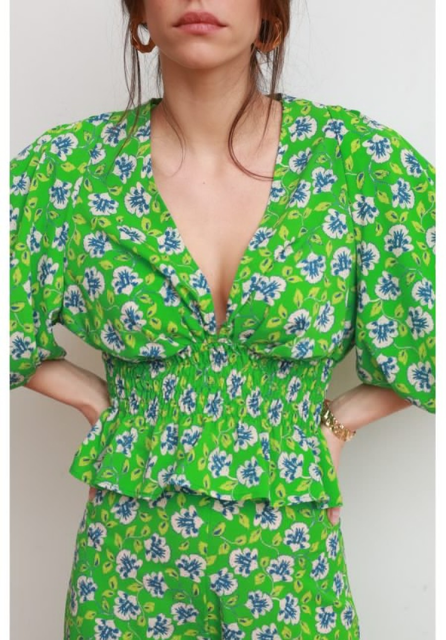 Jane Wood Top Romy Palma Vert | Women